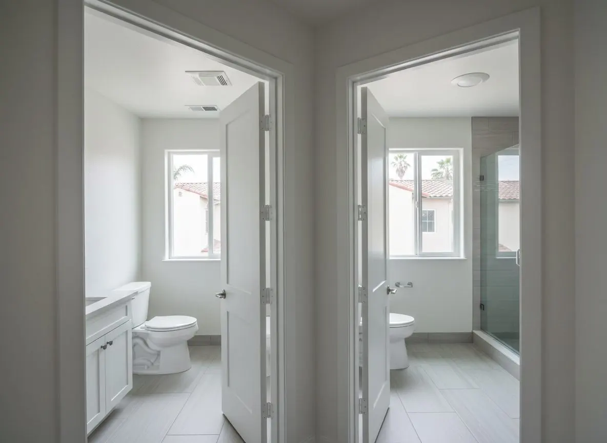 Two-bathroom retile in one visit in San Juan Capistrano