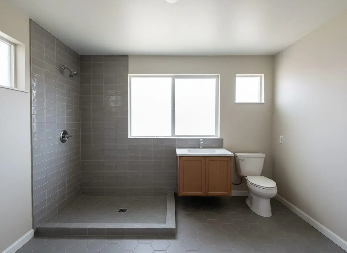 Bathroom floor and shower retile in Laguna Niguel